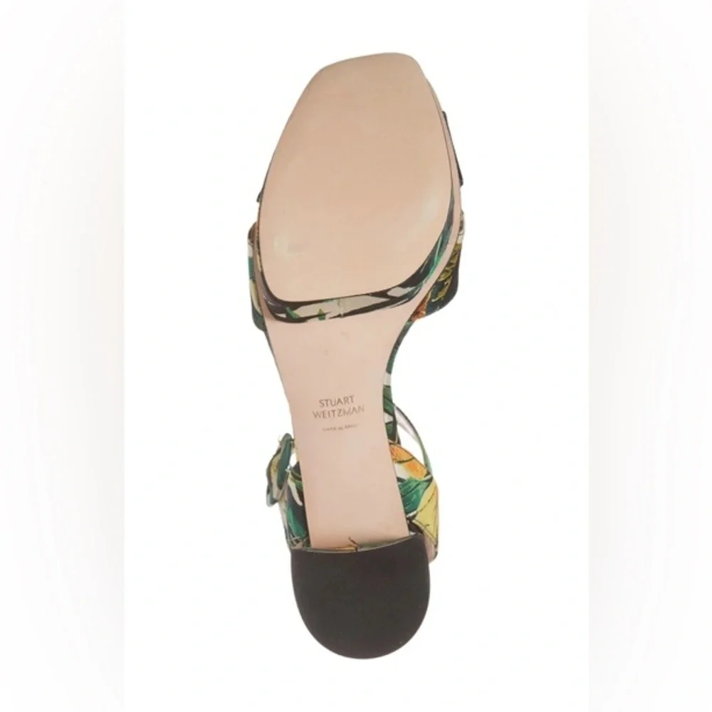 Stuart Weitzman / NEW Carmina ANKLE STRAP floral TROPICAL Platform Sandal 9.5